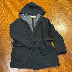 Women’s Wool Blend Charcoal Hooded Coat